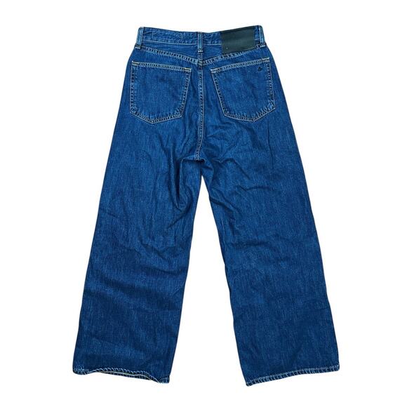 Rag & Bone Ruth Super High Waist Crop Wide Leg Jeans In Blue Cote Dazu Size 26 - Picture 5 of 10